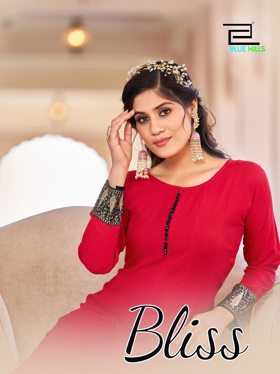 Blue Hills Bliss Fancy Festive Wear Wholesale Anarkali Kurtis Catalog